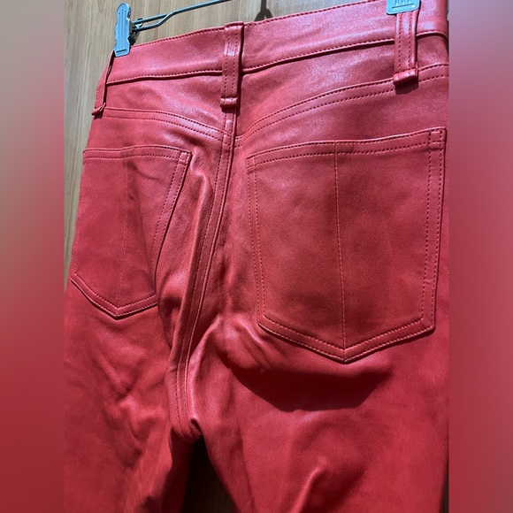 Rag & Bone Women’s Red Hana Leather Pants  Size: 23. NWOT Retail For $995. Rare! - Picture 4 of 16